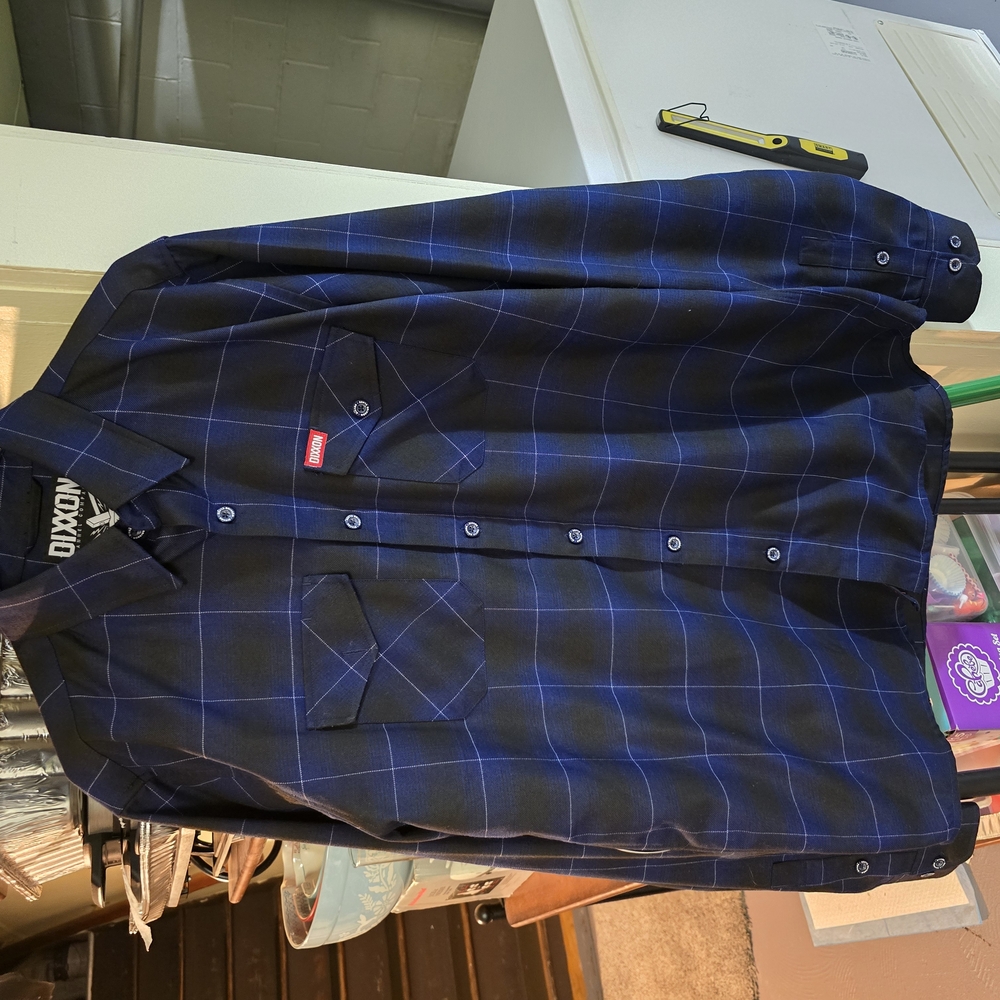 Dixxon Men's Blue Plaid Shirt